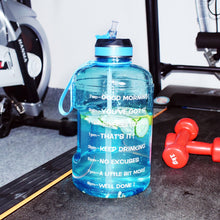 Load image into Gallery viewer, Motivational Water Bottle with Straw & Time Marker BPA Free