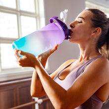 Load image into Gallery viewer, Motivational Water Bottle With Time Marker BPA Free