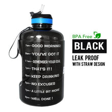 Load image into Gallery viewer, Motivational Water Bottle with Straw & Time Marker BPA Free