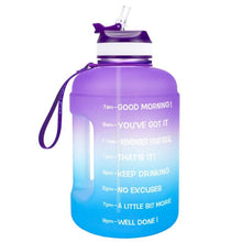 Load image into Gallery viewer, Motivational Water Bottle with Straw & Time Marker BPA Free