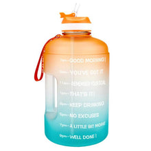 Load image into Gallery viewer, Motivational Water Bottle with Straw & Time Marker BPA Free