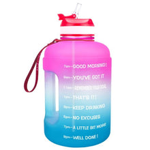 Load image into Gallery viewer, Motivational Water Bottle with Straw & Time Marker BPA Free