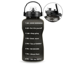 Load image into Gallery viewer, Motivational Water Bottle With Time Marker BPA Free