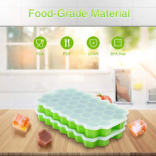 Load image into Gallery viewer, Honeycomb Ice Cube Trays with Removable Lids BPA Free