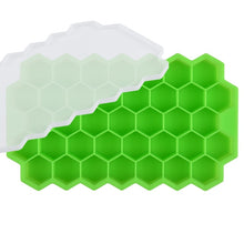 Load image into Gallery viewer, Honeycomb Ice Cube Trays with Removable Lids BPA Free