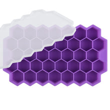 Load image into Gallery viewer, Honeycomb Ice Cube Trays with Removable Lids BPA Free